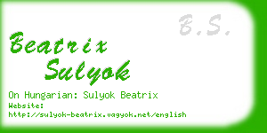 beatrix sulyok business card